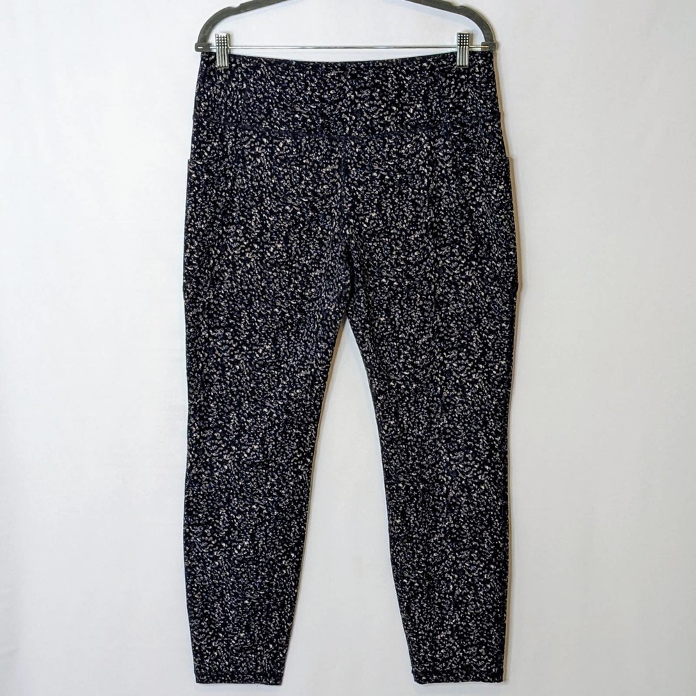 Susan Graver Weekend Women's Navy Speckled Comfort Knit Stretch Pants Size M